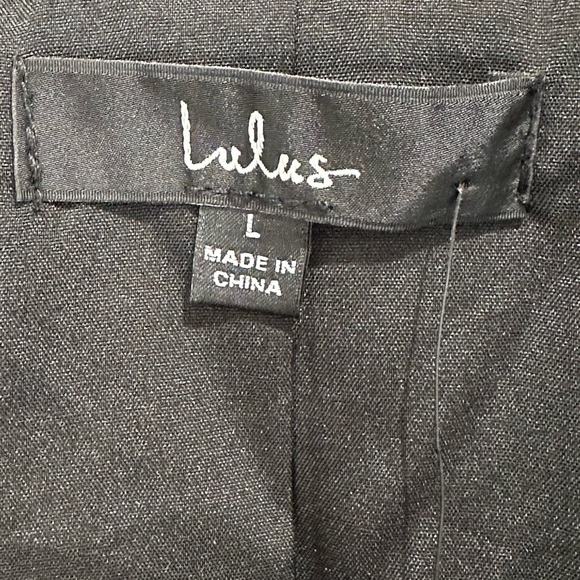 Lulus Celebratory Sweetie Crop Blazer Ostrich Feather Black Large Cocktail Chic - Picture 10 of 13